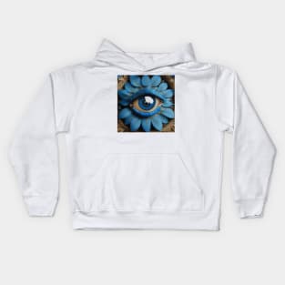 [AI Art] Eye Of Forget-Me-Not, Art Deco Style Kids Hoodie